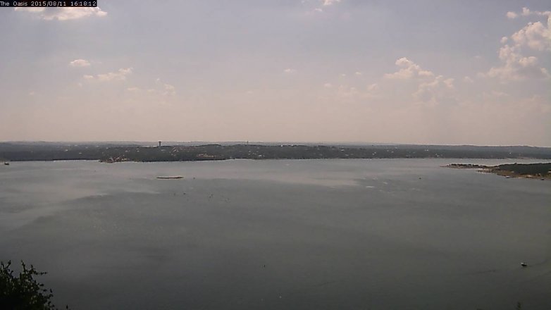 Lake Travis webcam, August 11, 2015 3:25 PM CT