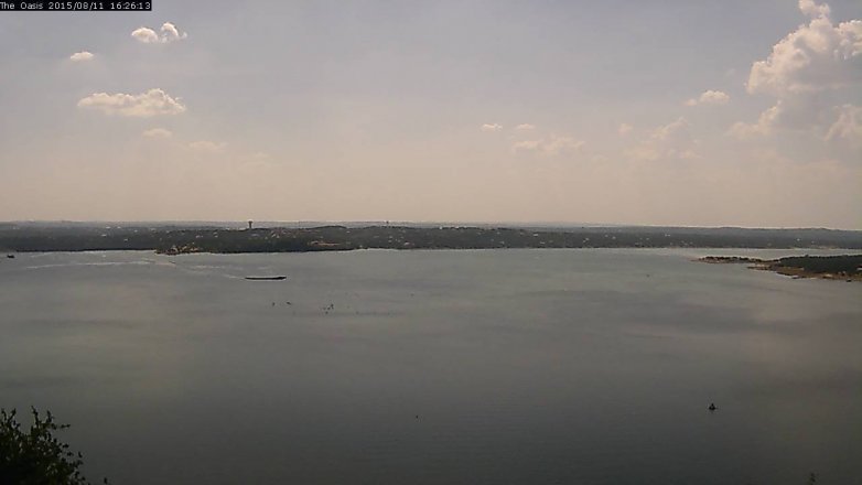 Lake Travis webcam, August 11, 2015 3:35 PM CT
