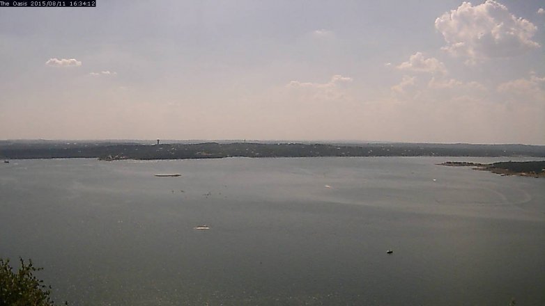 Lake Travis webcam, August 11, 2015 3:40 PM CT