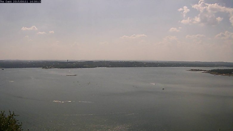 Lake Travis webcam, August 11, 2015 3:45 PM CT