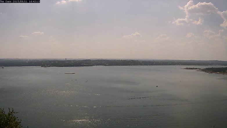 Lake Travis webcam, August 11, 2015 3:50 PM CT