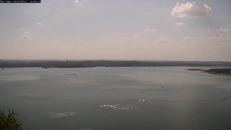 Lake Travis webcam, August 11, 2015 3:55 PM CT