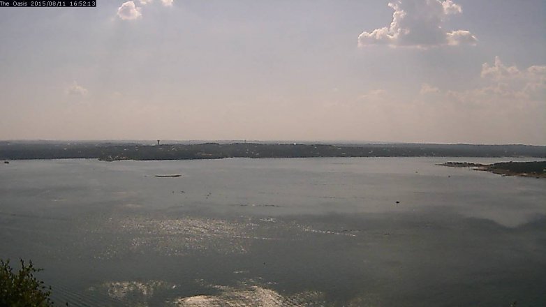 Lake Travis webcam, August 11, 2015 4:00 PM CT