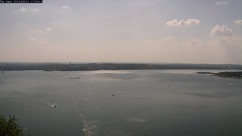 Lake Travis webcam, August 11, 2015 4:10 PM CT