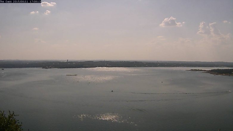 Lake Travis webcam, August 11, 2015 4:15 PM CT