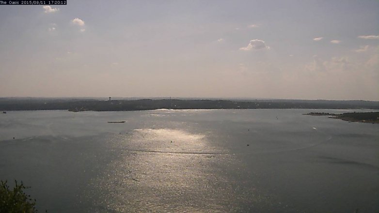 Lake Travis webcam, August 11, 2015 4:25 PM CT