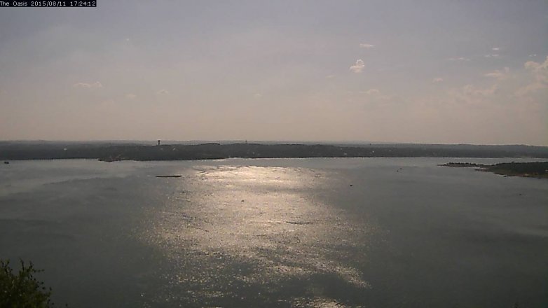 Lake Travis webcam, August 11, 2015 4:30 PM CT