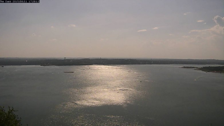 Lake Travis webcam, August 11, 2015 4:35 PM CT