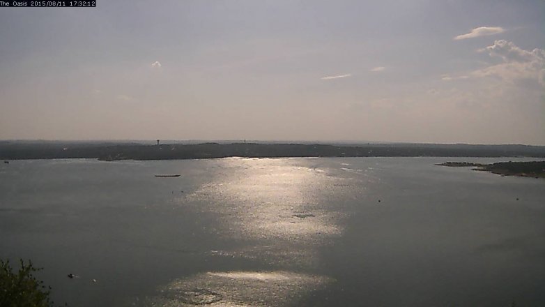 Lake Travis webcam, August 11, 2015 4:40 PM CT
