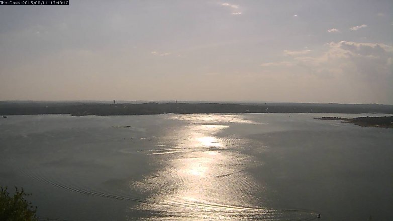 Lake Travis webcam, August 11, 2015 4:55 PM CT