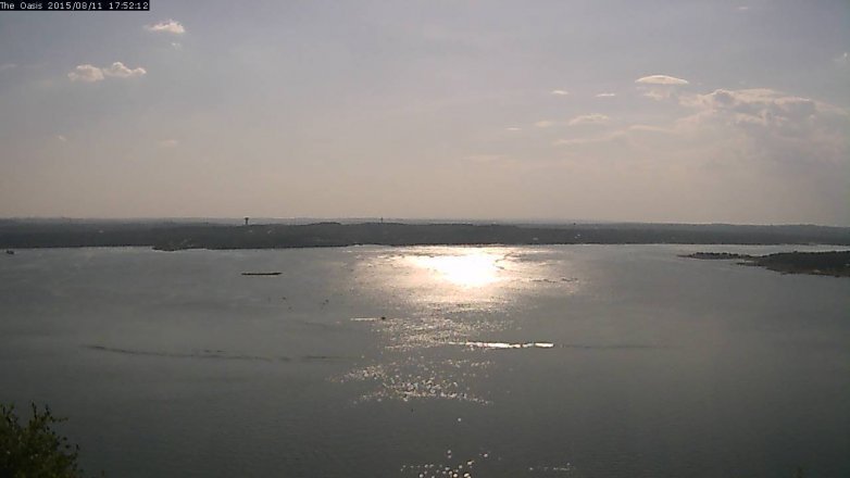 Lake Travis webcam, August 11, 2015 5:00 PM CT