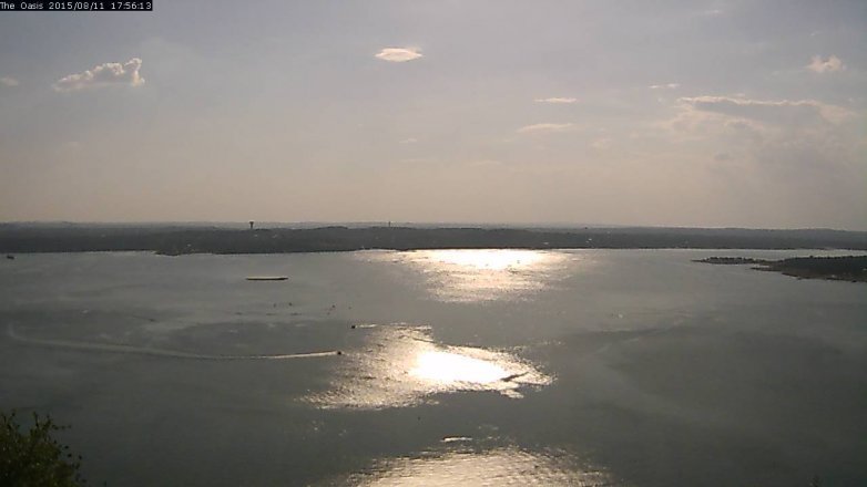 Lake Travis webcam, August 11, 2015 5:05 PM CT