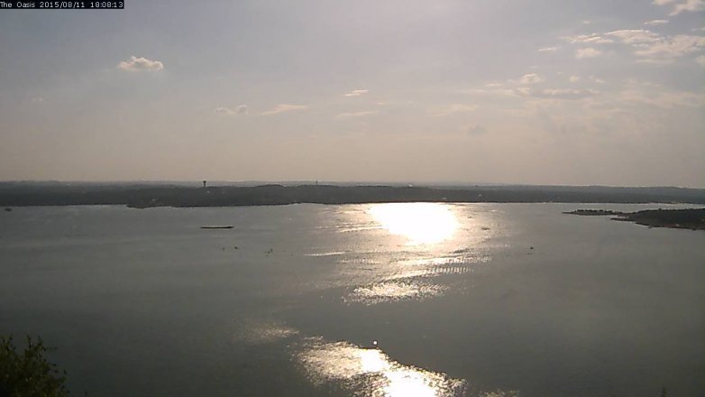 Lake Travis webcam, August 11, 2015 5:15 PM CT