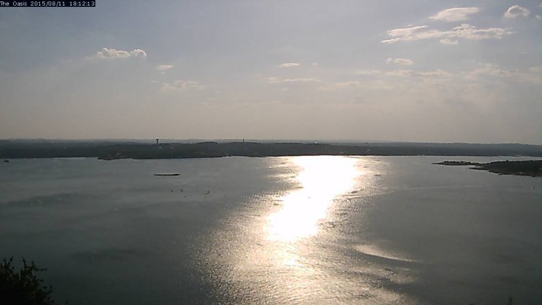 Lake Travis webcam, August 11, 2015 5:20 PM CT