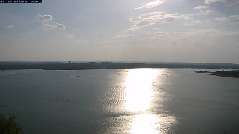 Lake Travis webcam, August 11, 2015 5:25 PM CT