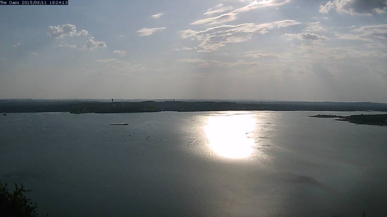 Lake Travis webcam, August 11, 2015 5:30 PM CT