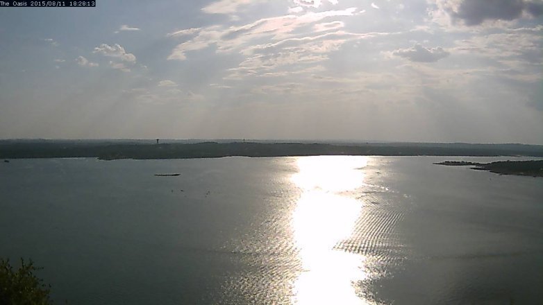Lake Travis webcam, August 11, 2015 5:35 PM CT