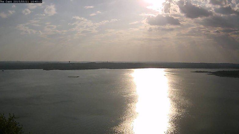 Lake Travis webcam, August 11, 2015 5:45 PM CT