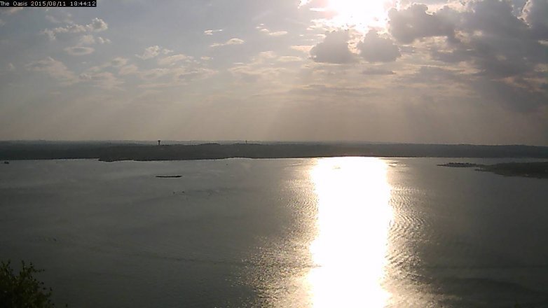 Lake Travis webcam, August 11, 2015 5:50 PM CT