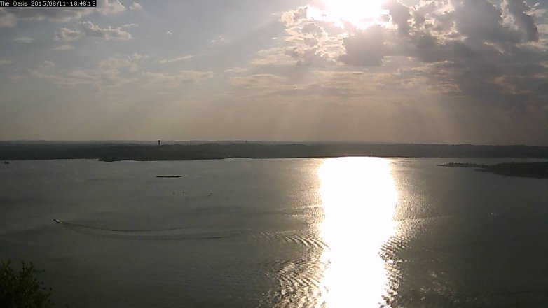 Lake Travis webcam, August 11, 2015 5:55 PM CT
