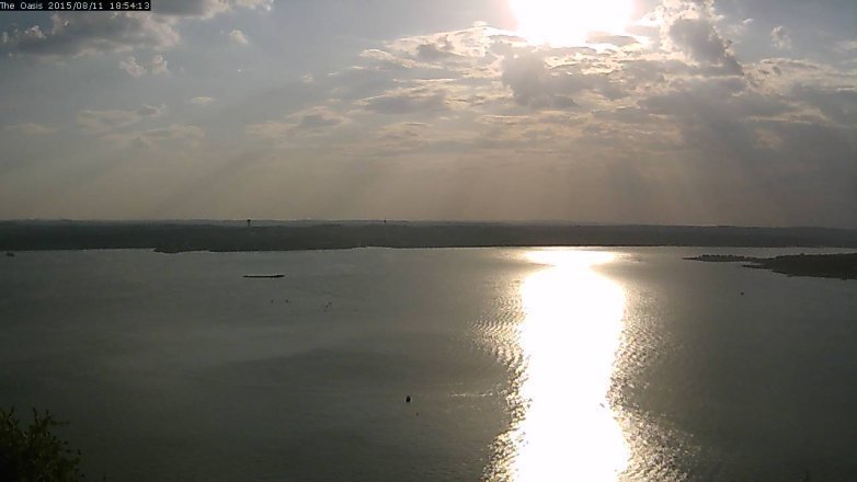Lake Travis webcam, August 11, 2015 6:00 PM CT