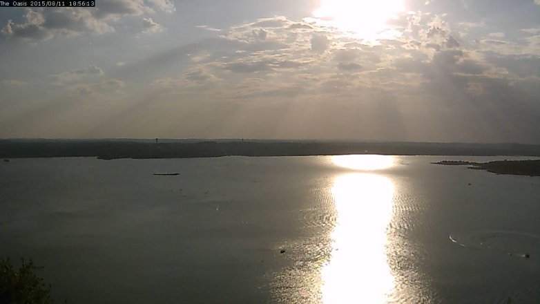 Lake Travis webcam, August 11, 2015 6:05 PM CT