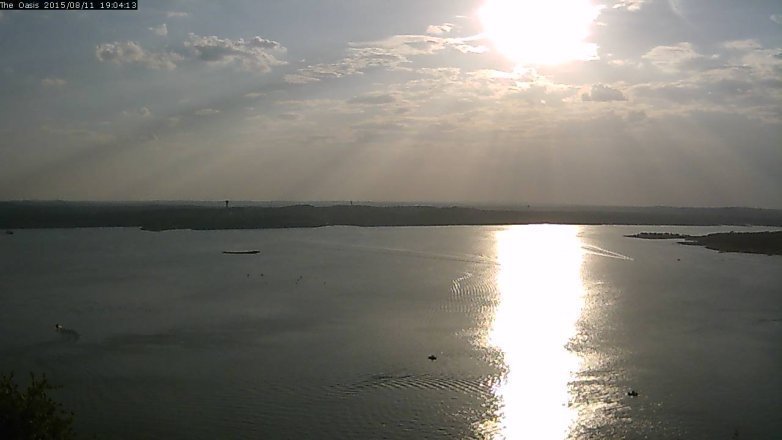 Lake Travis webcam, August 11, 2015 6:10 PM CT