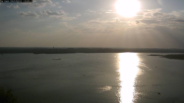 Lake Travis webcam, August 11, 2015 6:15 PM CT