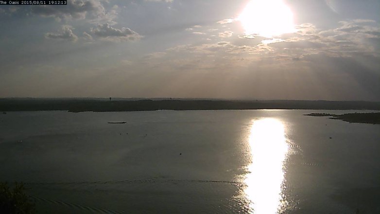 Lake Travis webcam, August 11, 2015 6:20 PM CT