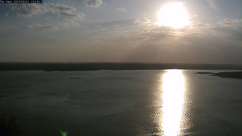 Lake Travis webcam, August 11, 2015 6:25 PM CT