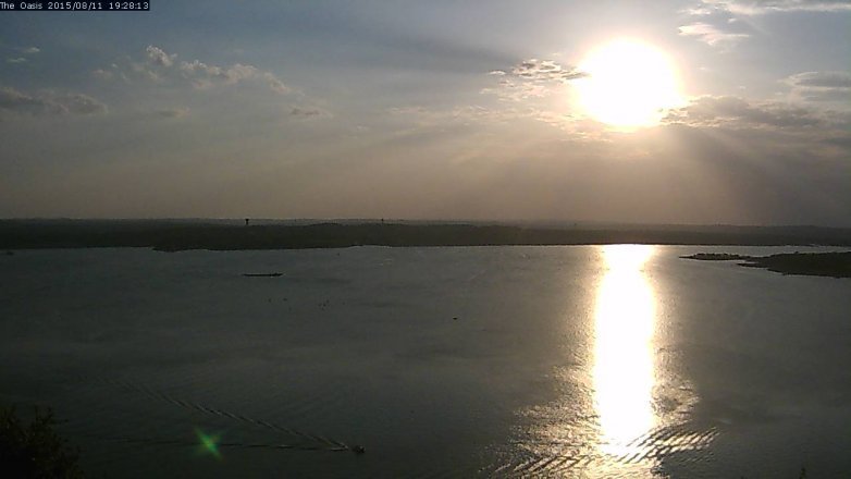 Lake Travis webcam, August 11, 2015 6:35 PM CT