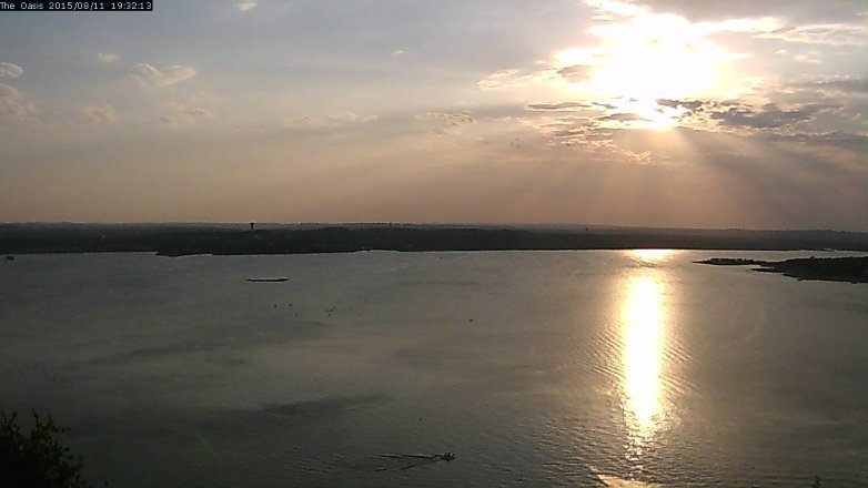 Lake Travis webcam, August 11, 2015 6:40 PM CT