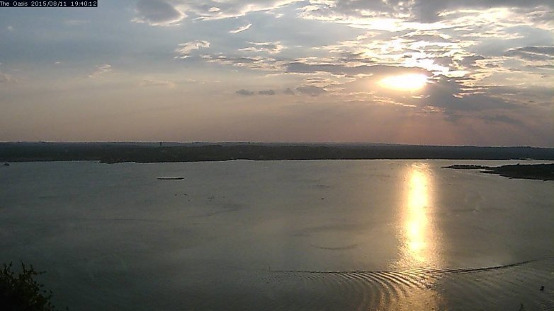 Lake Travis webcam, August 11, 2015 6:45 PM CT
