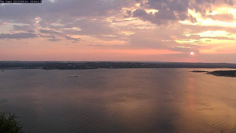 Lake Travis webcam, August 11, 2015 7:10 PM CT
