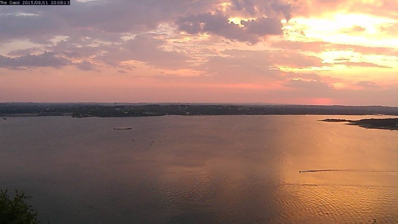 Lake Travis webcam, August 11, 2015 7:15 PM CT