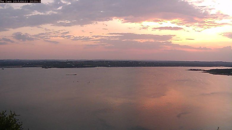 Lake Travis webcam, August 11, 2015 7:30 PM CT