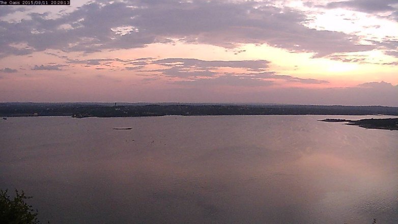 Lake Travis webcam, August 11, 2015 7:35 PM CT
