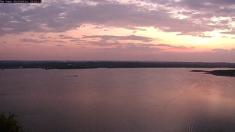 Lake Travis webcam, August 11, 2015 7:40 PM CT
