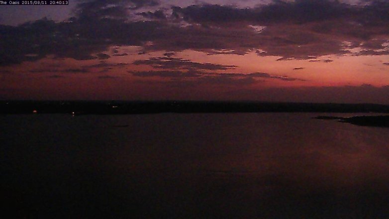 Lake Travis webcam, August 11, 2015 7:45 PM CT