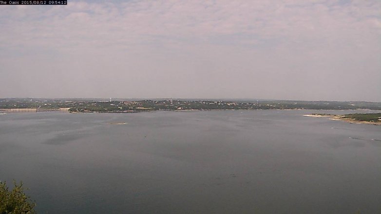 Lake Travis webcam, August 12, 2015 9:00 AM CT