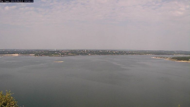 Lake Travis webcam, August 12, 2015 9:05 AM CT