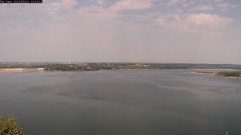 Lake Travis webcam, August 12, 2015 9:15 AM CT