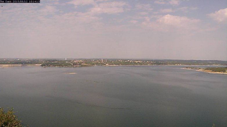 Lake Travis webcam, August 12, 2015 9:20 AM CT