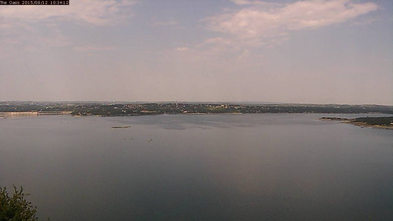 Lake Travis webcam, August 12, 2015 9:40 AM CT
