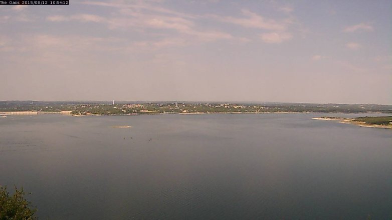 Lake Travis webcam, August 12, 2015 10:00 AM CT