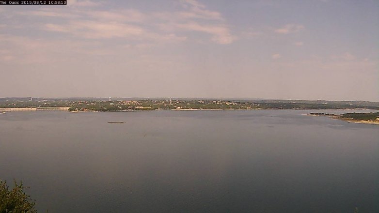 Lake Travis webcam, August 12, 2015 10:05 AM CT