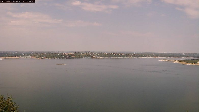 Lake Travis webcam, August 12, 2015 10:15 AM CT