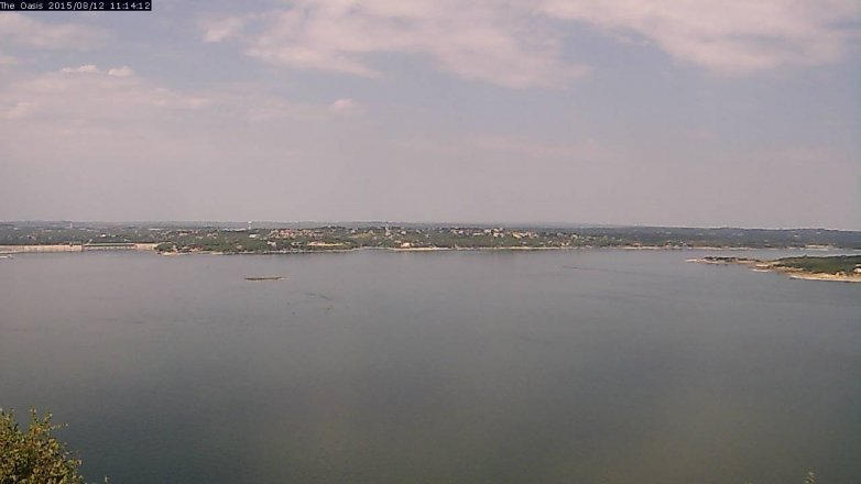 Lake Travis webcam, August 12, 2015 10:20 AM CT