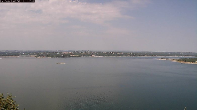 Lake Travis webcam, August 12, 2015 10:30 AM CT