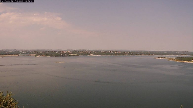Lake Travis webcam, August 12, 2015 10:45 AM CT